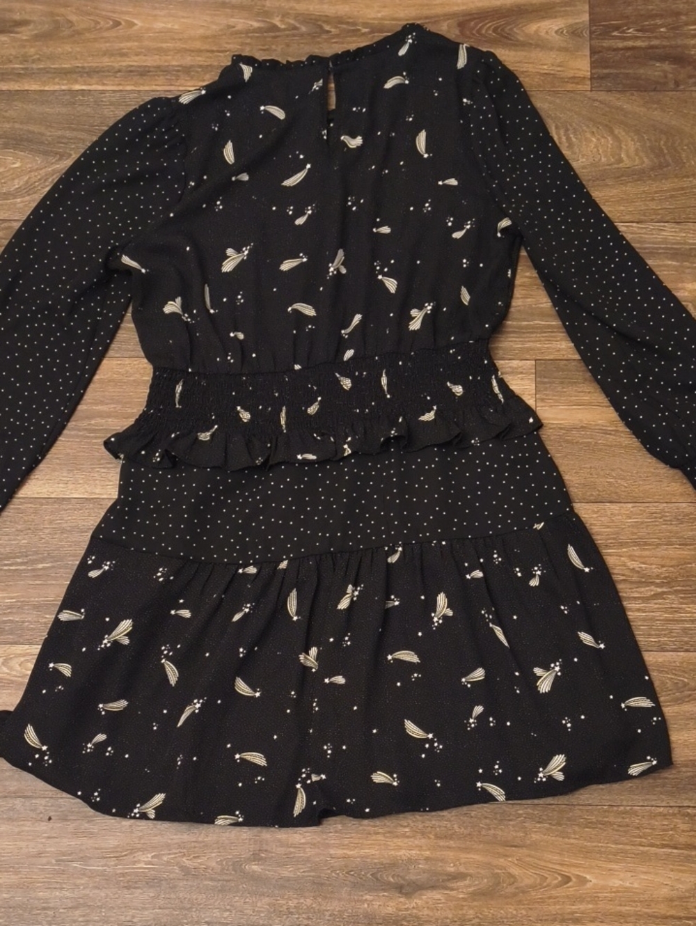 Pop Sugar Black And White Shooting Star Long Sleeve Dress